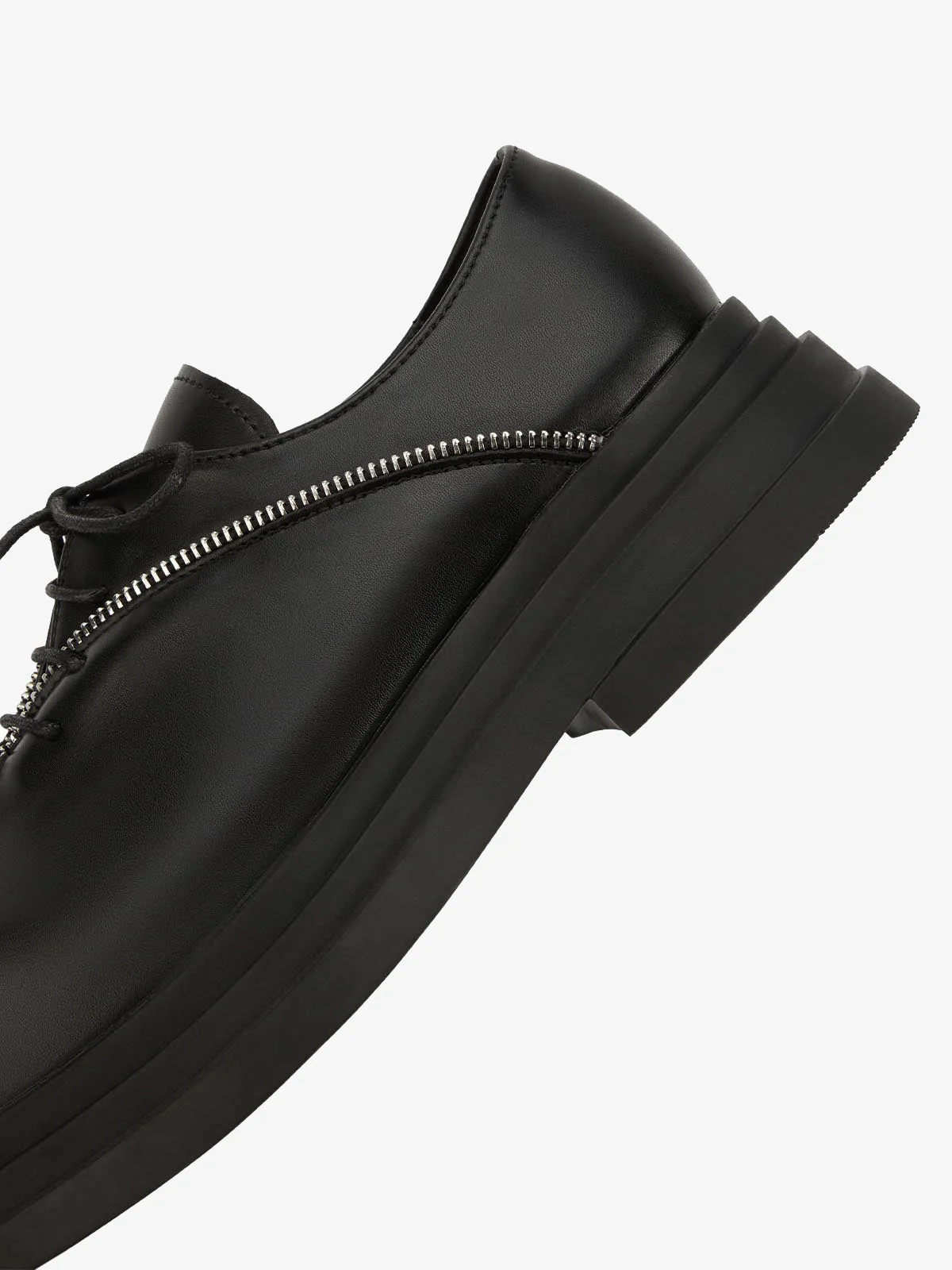 Thesupermade Punk Personality Zipper Design Leather Shoes - 2173 - Image 3