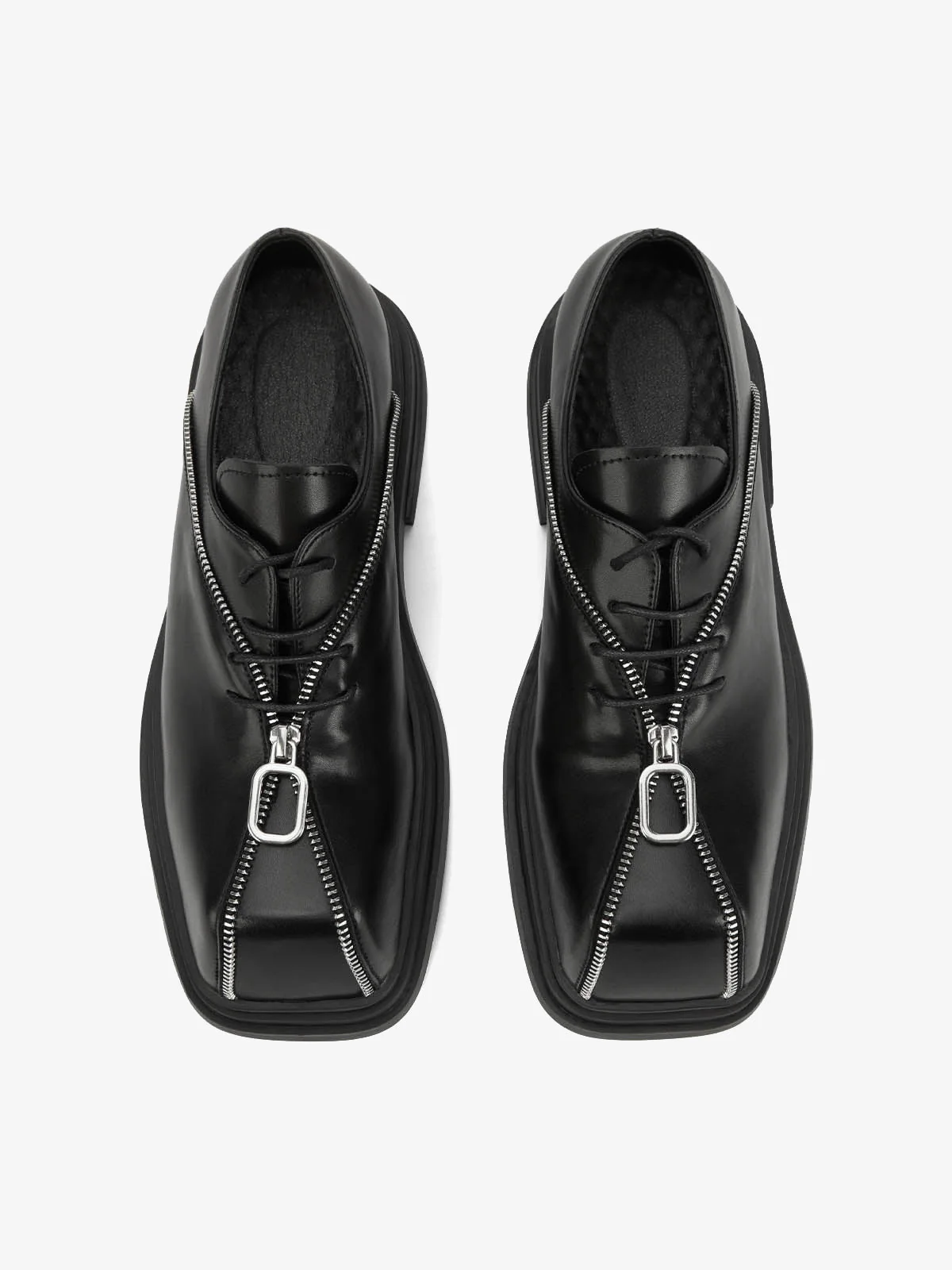 Thesupermade Punk Personality Zipper Design Leather Shoes - 2173 - Image 5