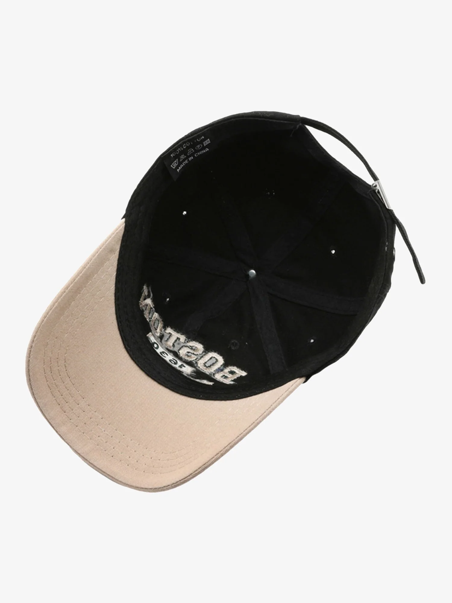 Thesupermade Retro Colorblocked Monogrammed Embroidered Cap - Image 2