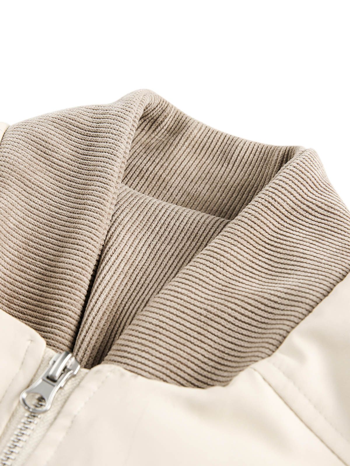 Retro Patchwork Multi Pocket Puffer Bomber Jacket - Image 10