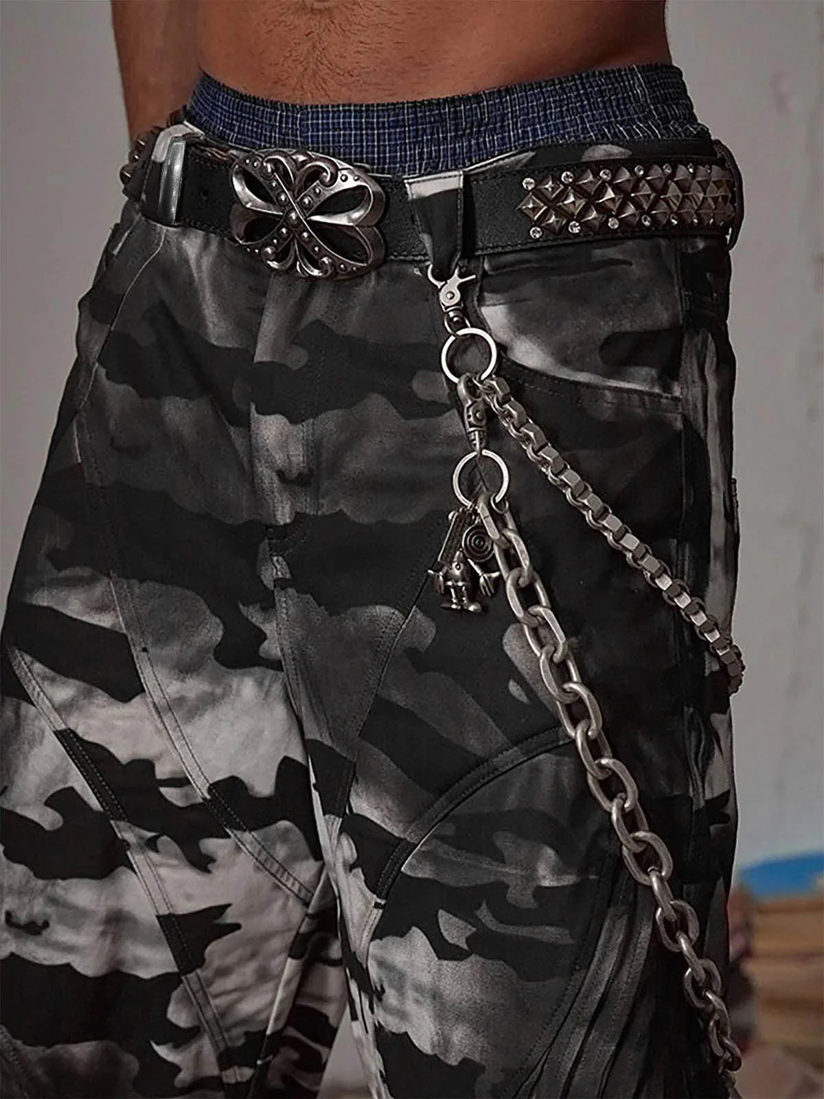 Thesupermade Retro Punk Rhinestone Belt - 2175 - Image 5