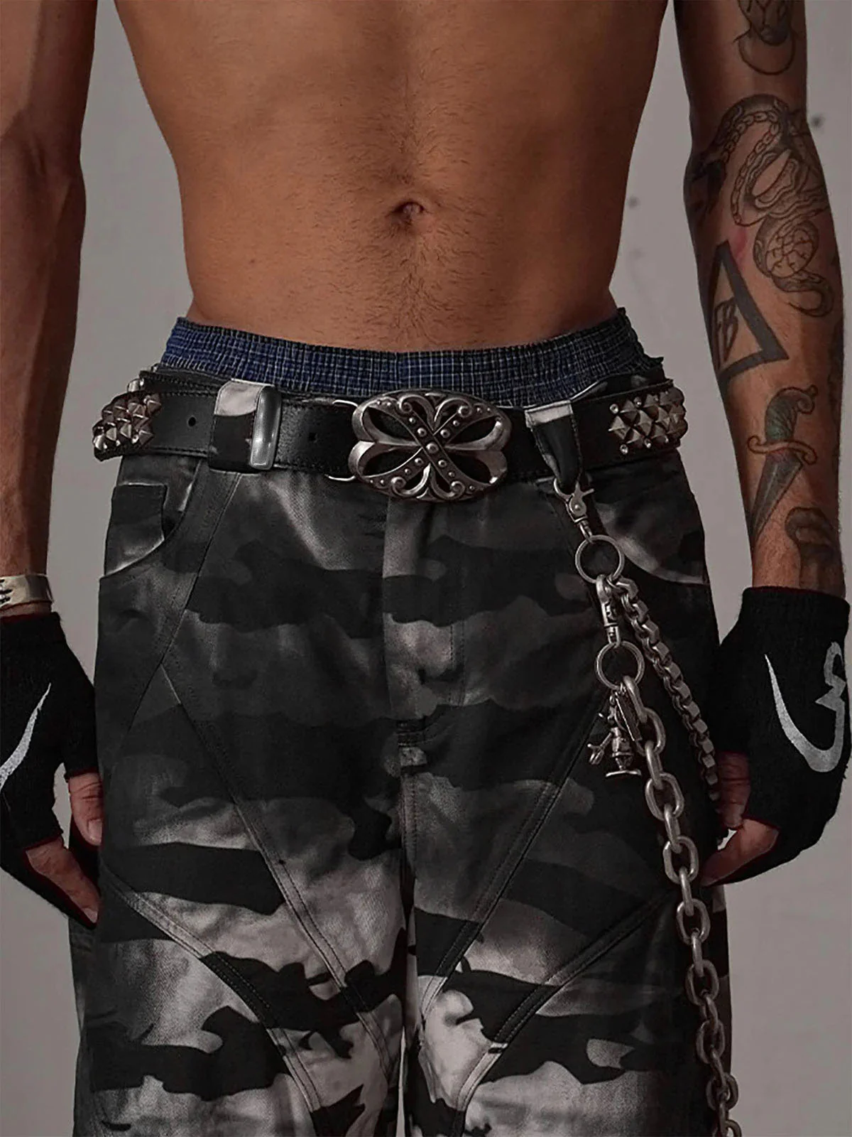 Thesupermade Retro Punk Rhinestone Belt - 2175 - Image 6