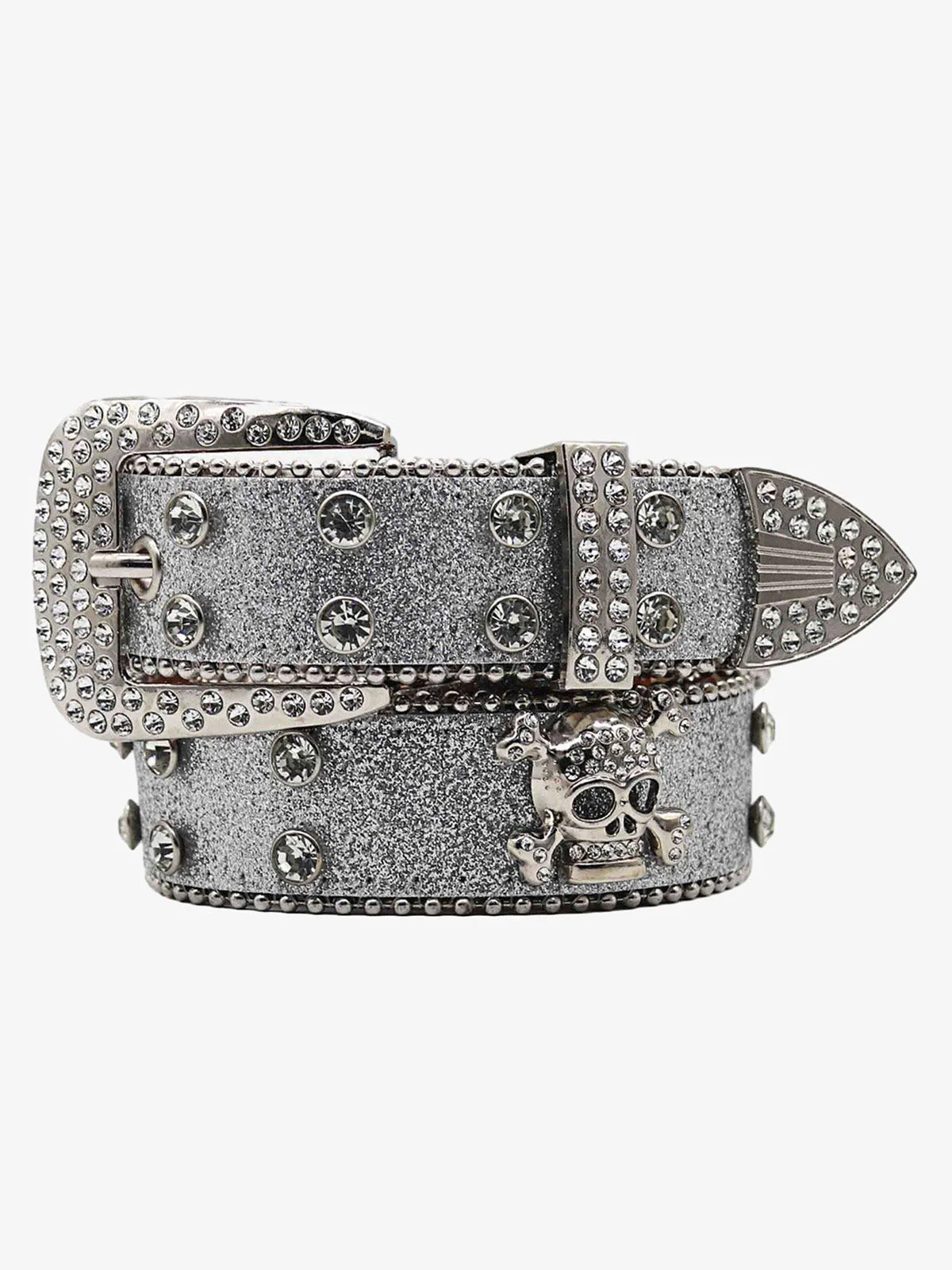 Thesupermade Rhinestone Skull Belt - 1668 - Image 2