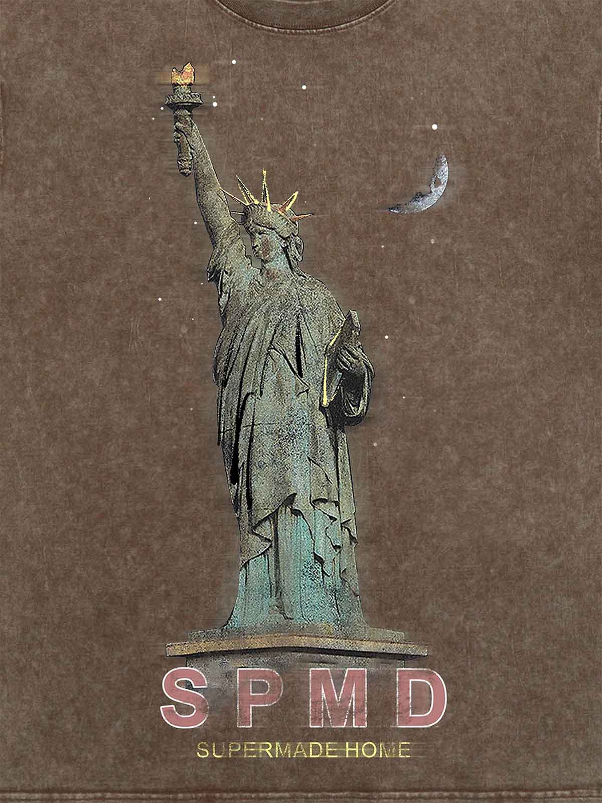 Thesupermade Statue Of Liberty Vintage T-shirt - 2132 - Image 6