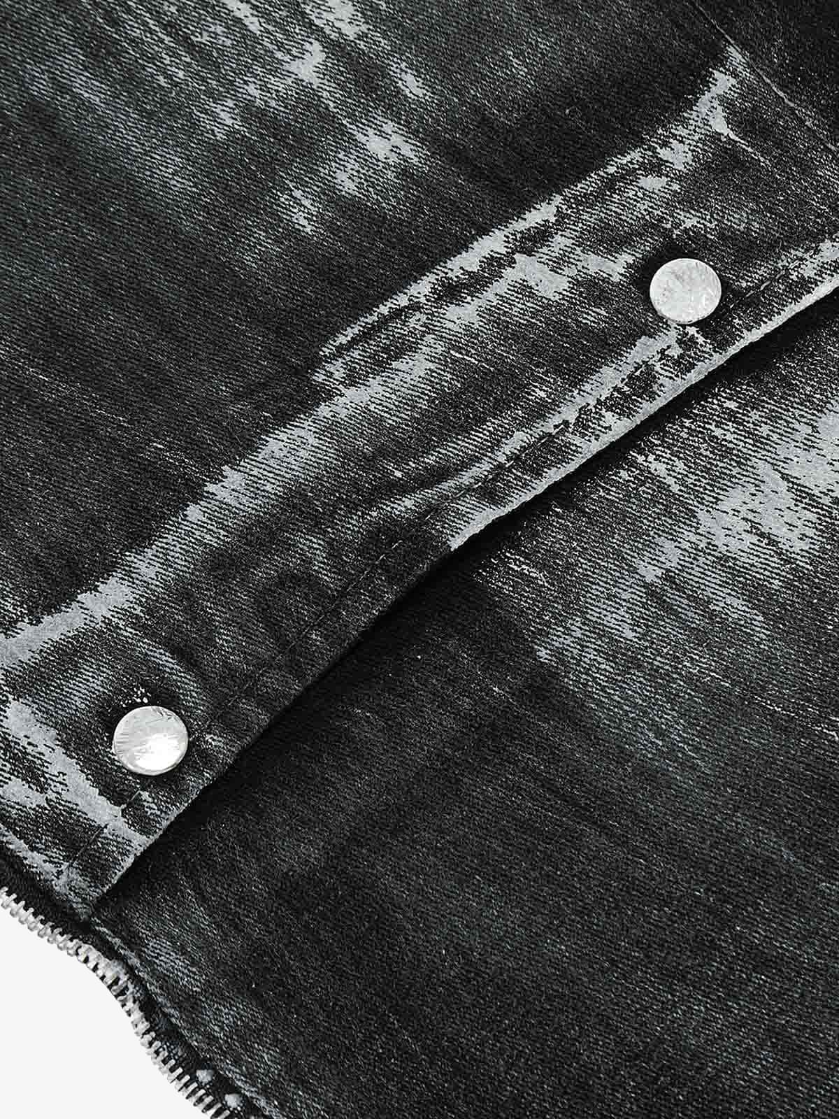 Street Batik Deconstructed Split Jeans - Image 7
