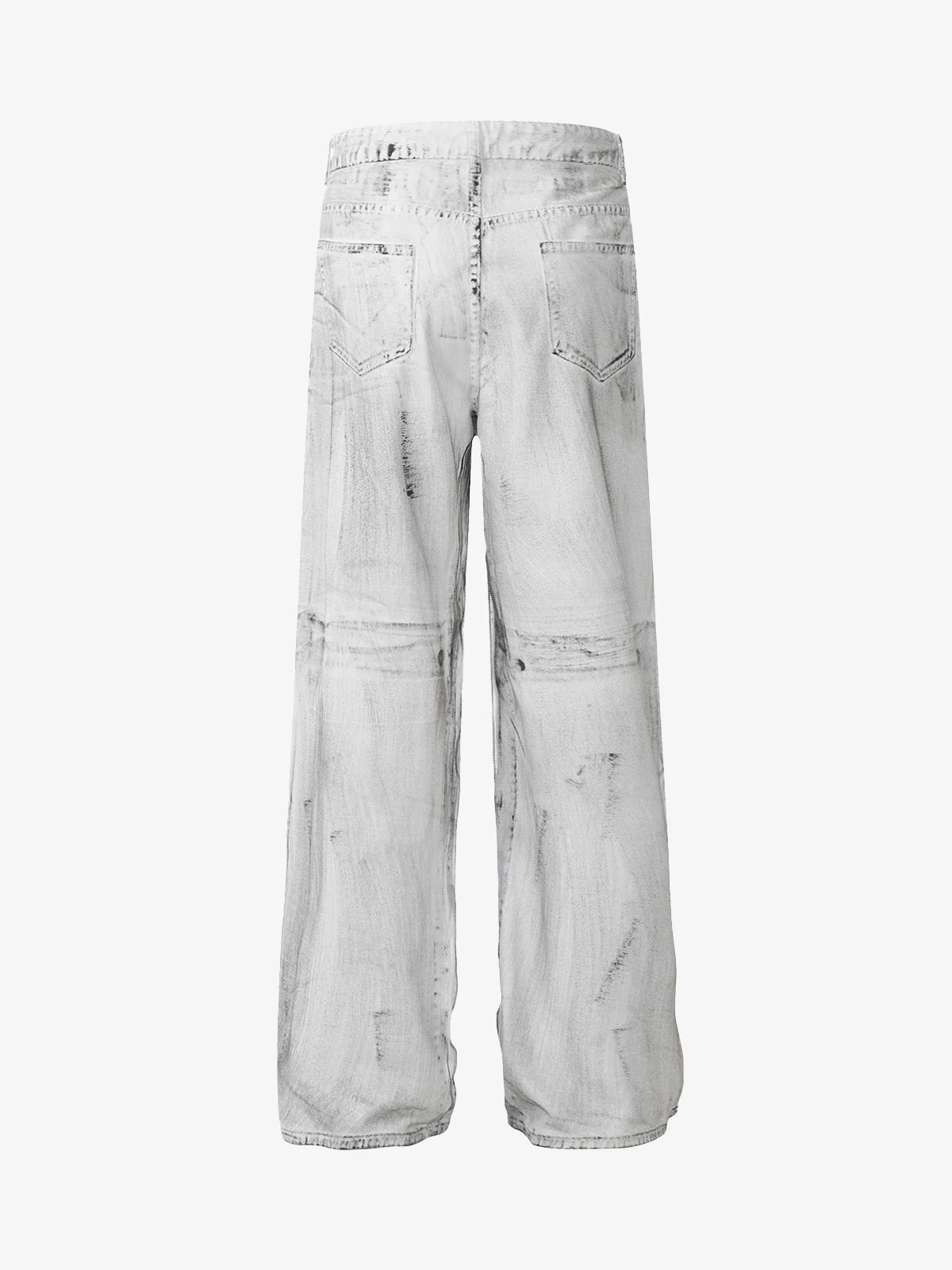Street Batik Deconstructed Split Jeans - Image 9