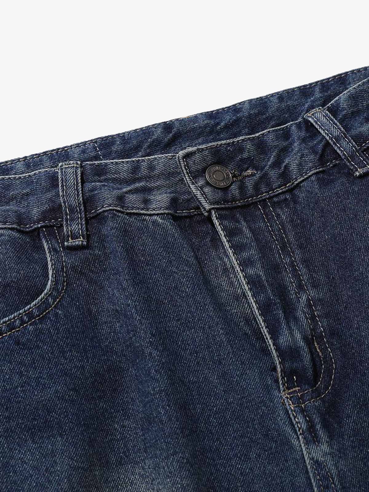 Heavy Washed Workwear Baggy Barrel Jeans - 2337 - Image 5