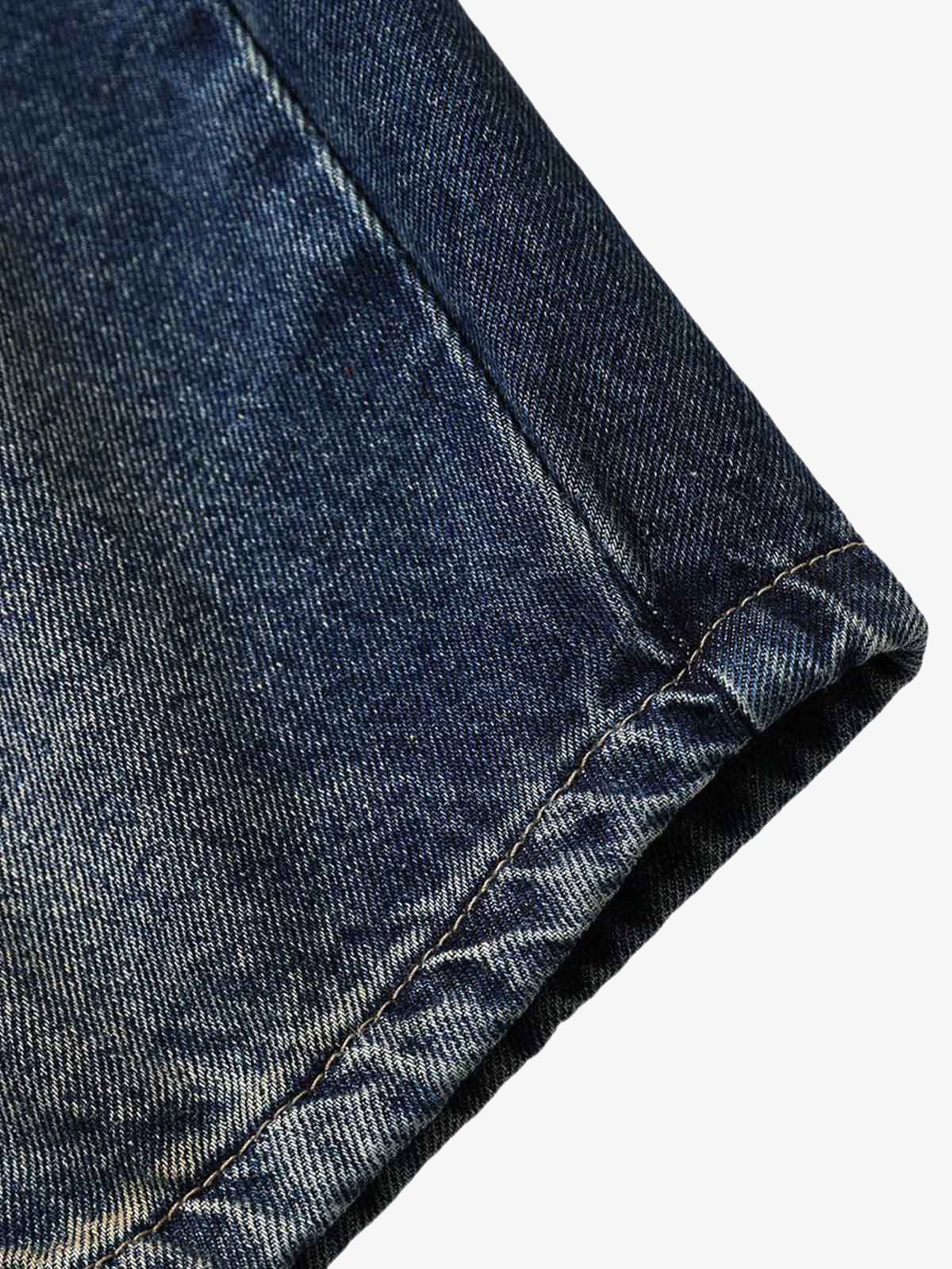 Heavy Washed Workwear Baggy Barrel Jeans - 2337 - Image 7