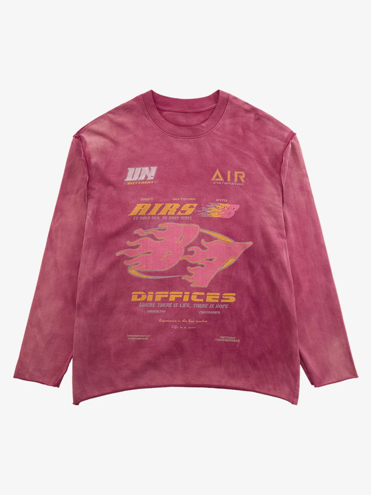 Thesupermade Washed Edge Long Sleeve T-Shirt