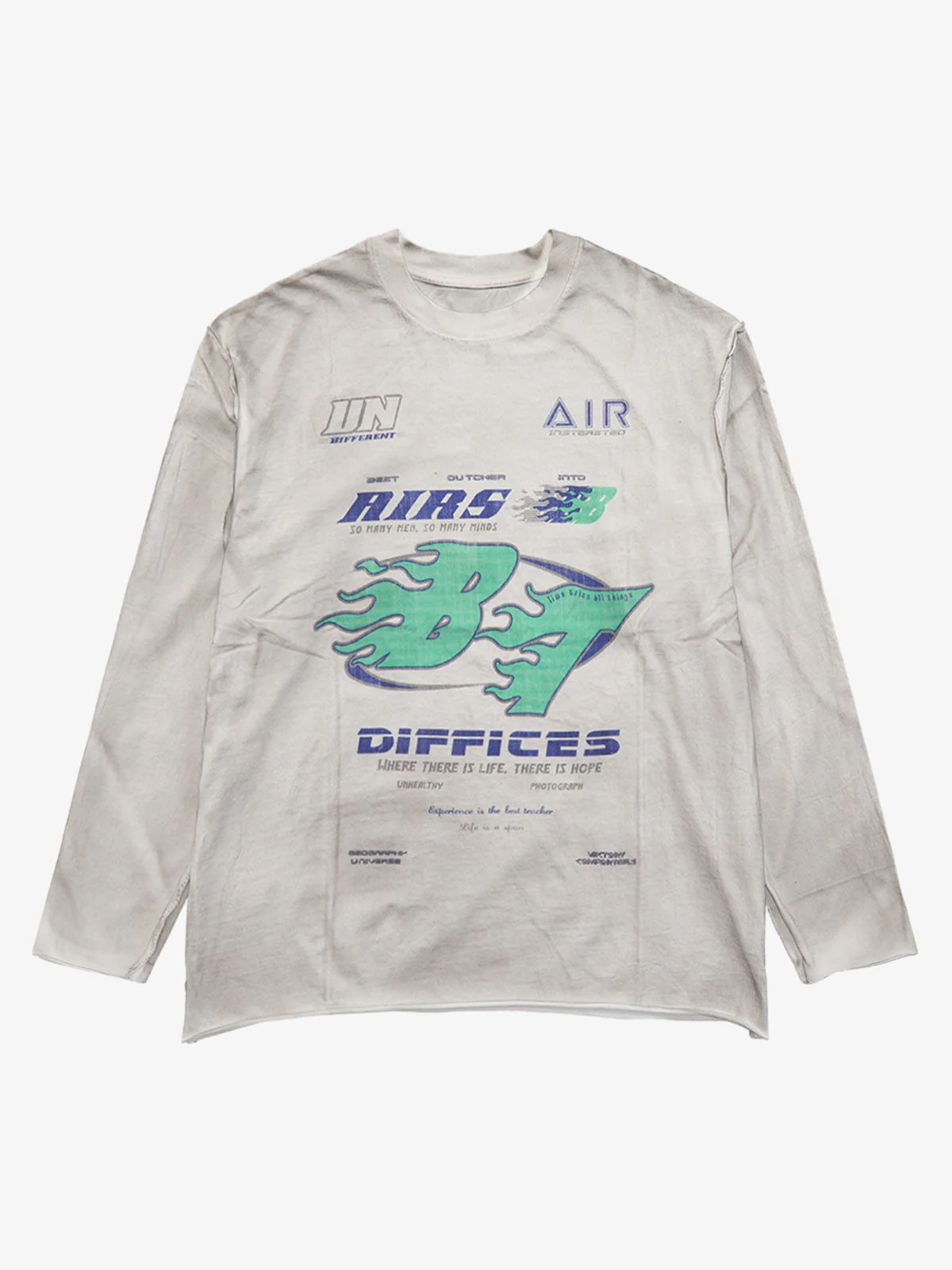 Thesupermade Washed Edge Long Sleeve T-Shirt - Image 2