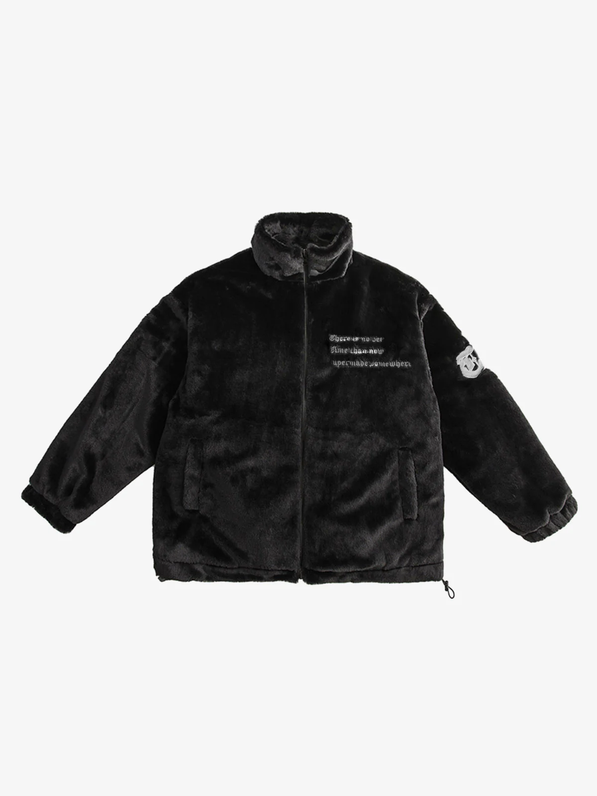 Thesupermade Street Letter Embroidered Fleece Jacket - 1838 - Image 9