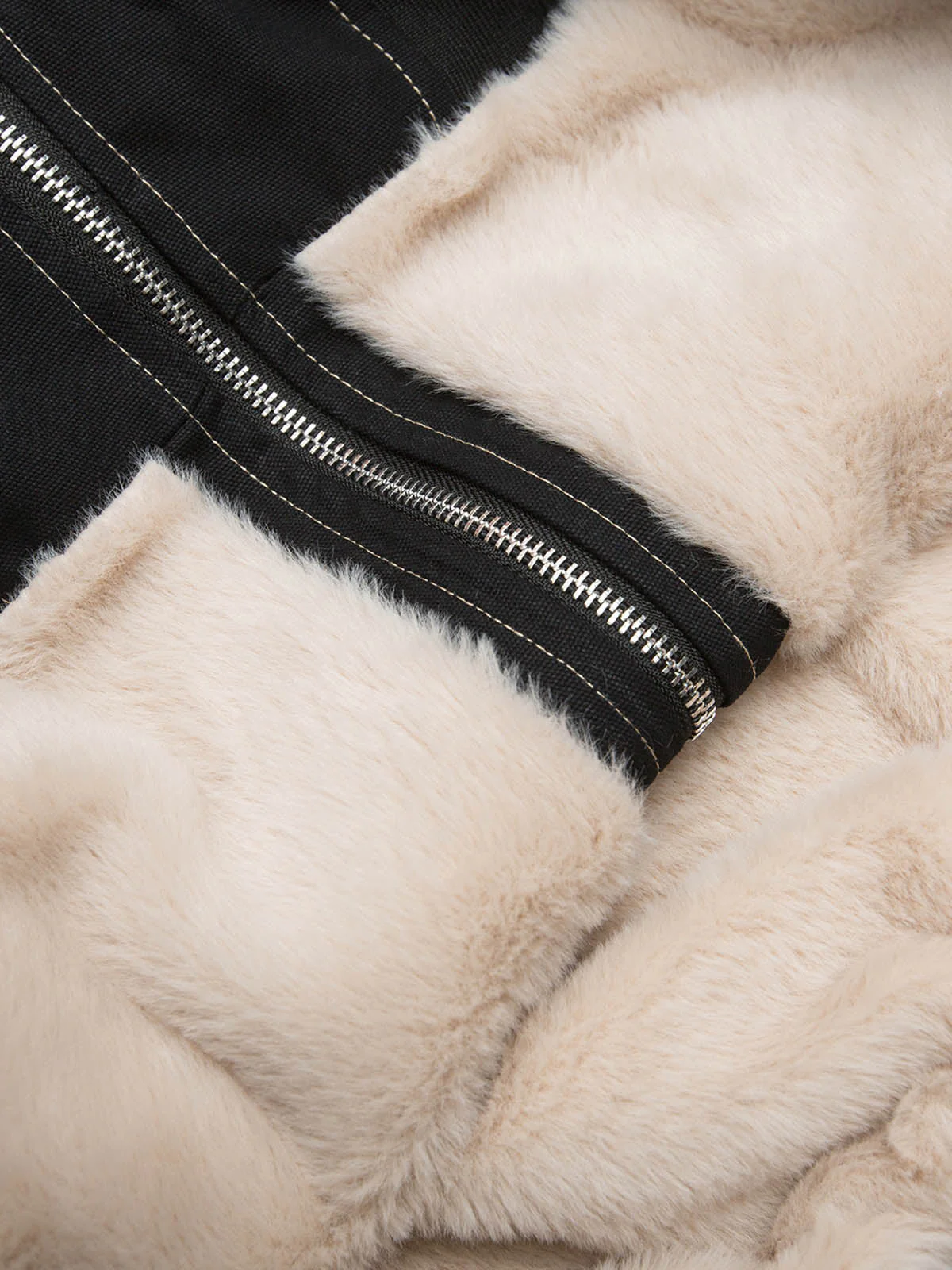 Faux Fur Lined Zip Up Hooded Bomber Jacket - Image 15