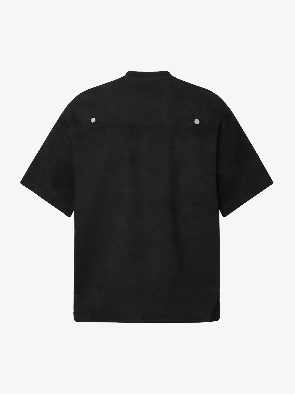 Metallic Print Suede Crew Neck T-Shirt - Image 7