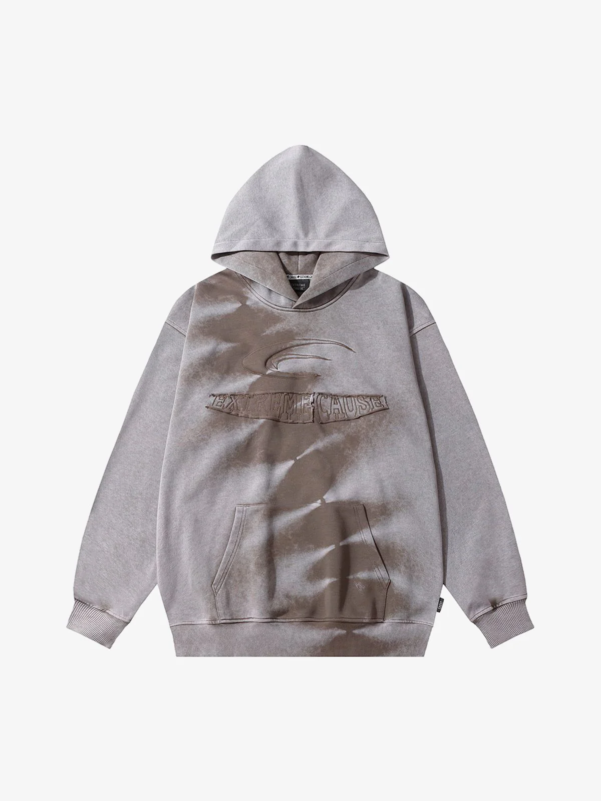 Thesupermade Tie-dye Contrasting Print Pullover Hoodie - Image 14