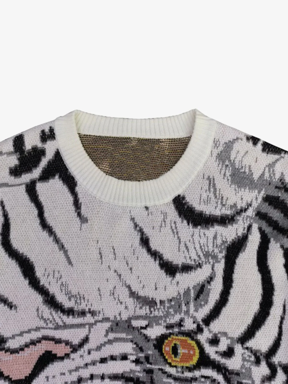 Tiger Crew Neck Knitted Sweater - Image 10