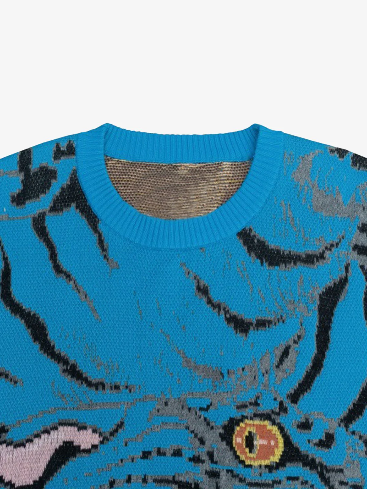 Tiger Crew Neck Knitted Sweater - Image 12