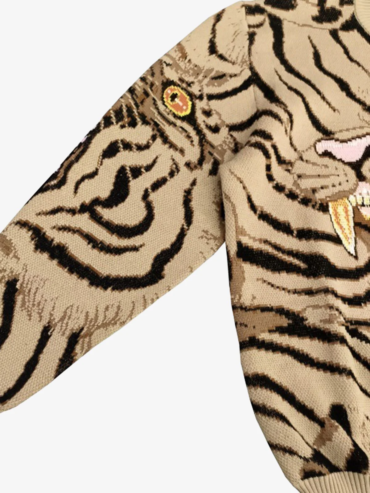 Tiger Crew Neck Knitted Sweater - Image 16
