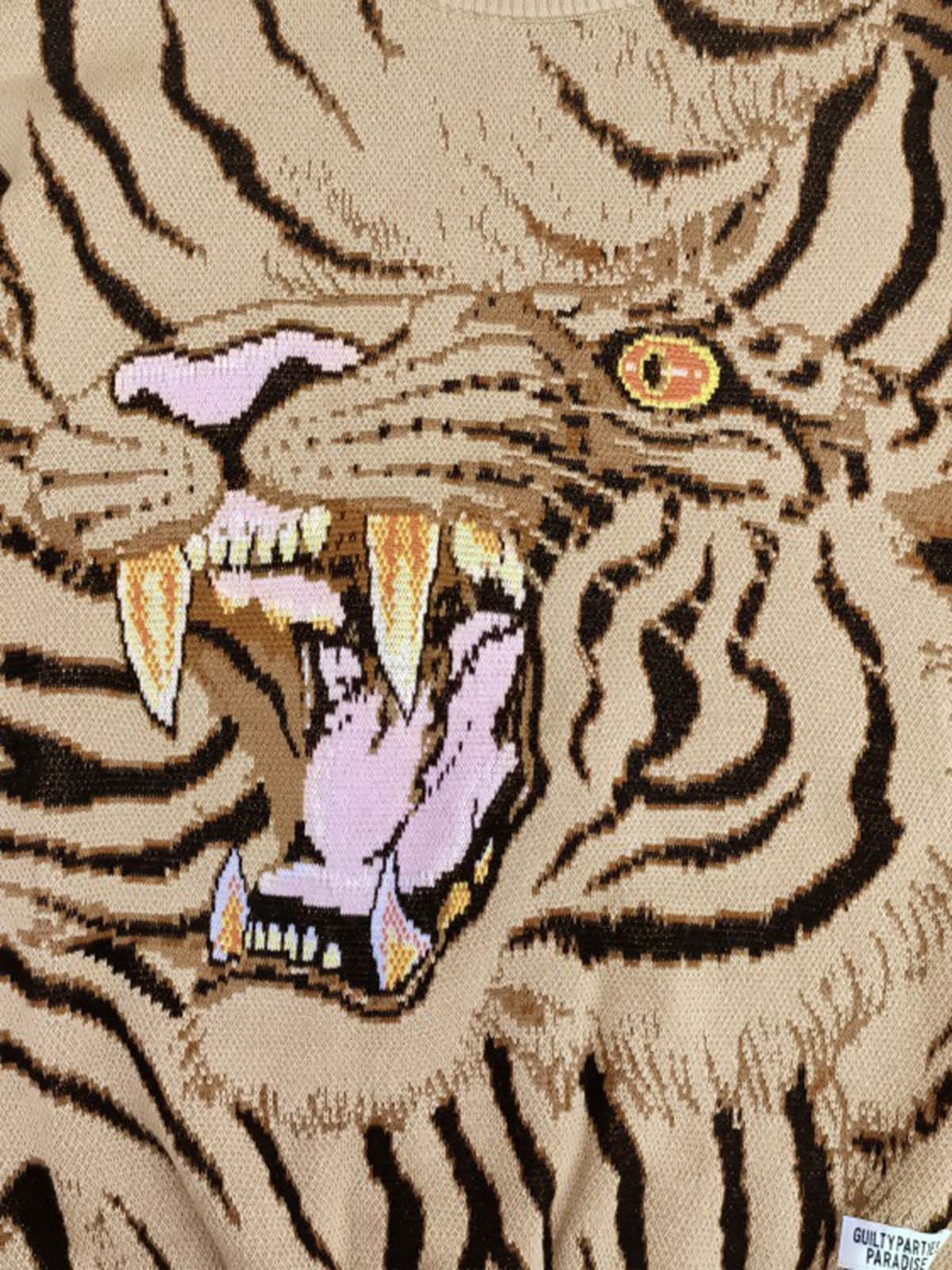 Tiger Crew Neck Knitted Sweater - Image 17