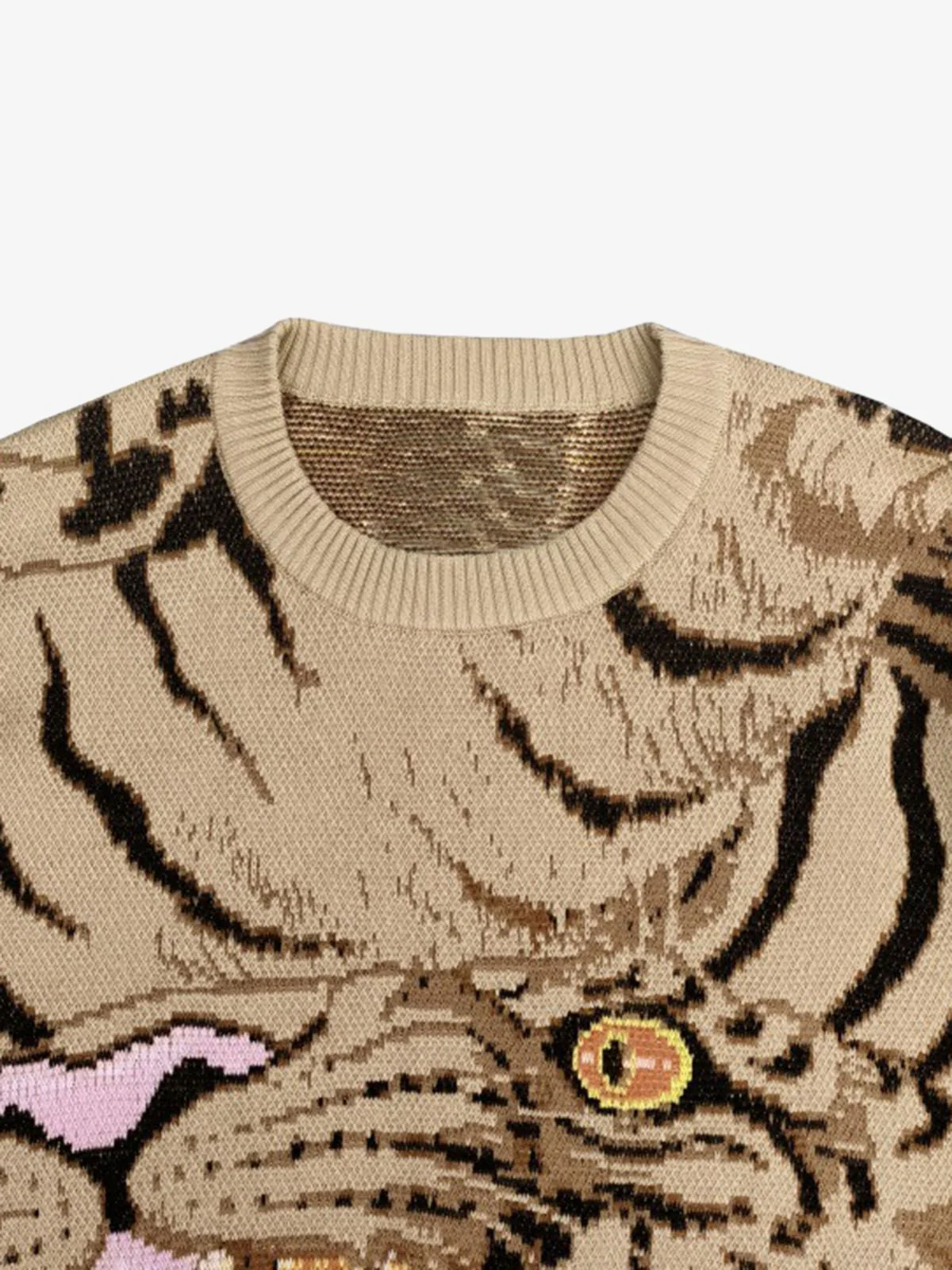 Tiger Crew Neck Knitted Sweater - Image 18