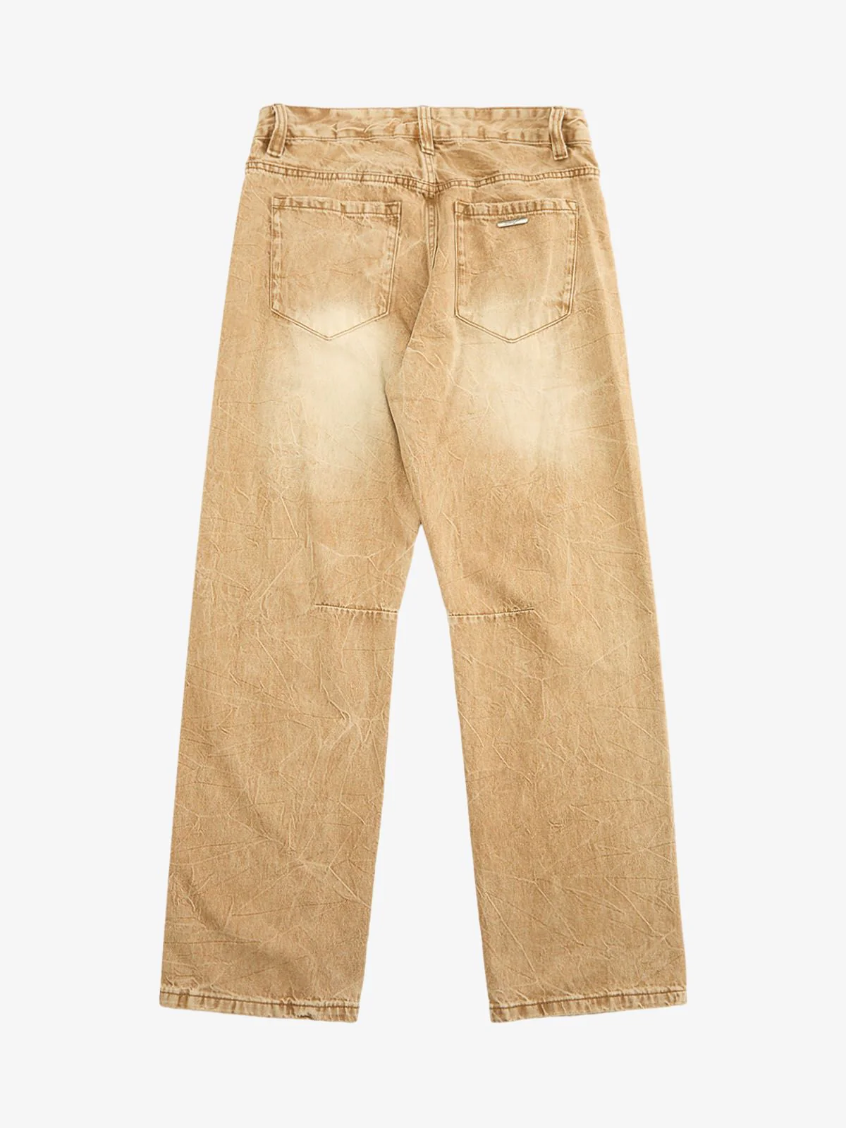 Vintage Washed Distressed Straight Jeans - Image 2