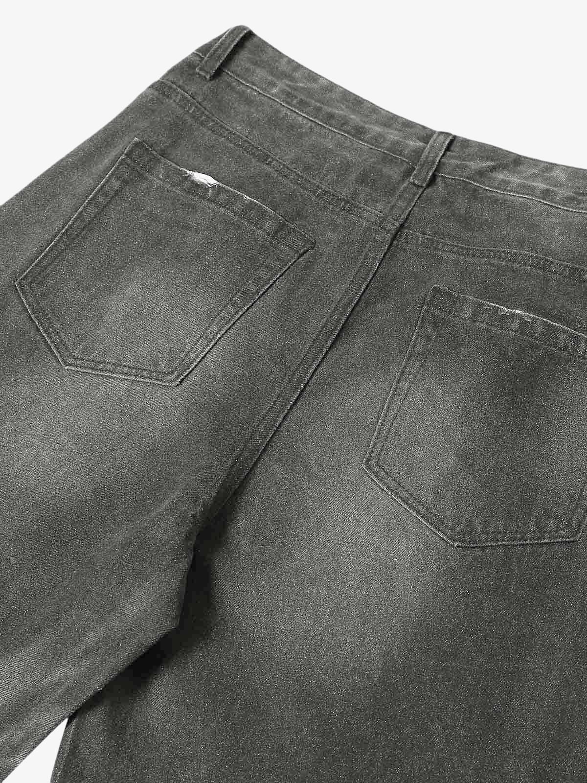 Washed Batik Straight Jeans - Image 4