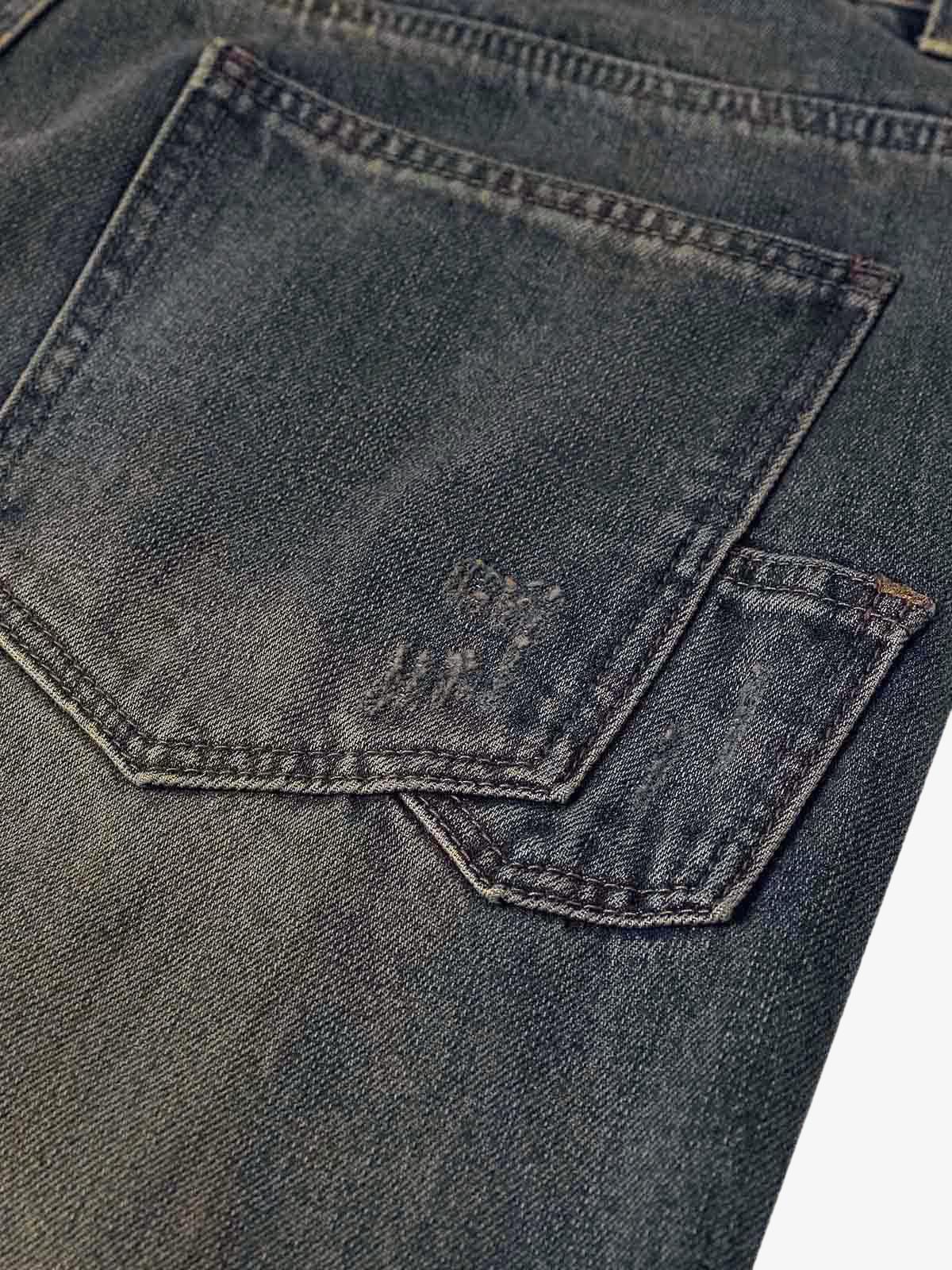 Washed Dirty-Dye Straight Jeans - 2352 - Image 10