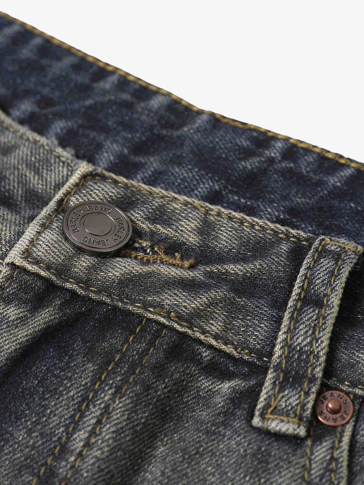 Washed Dirty-Dye Straight Jeans - 2352 - Image 7