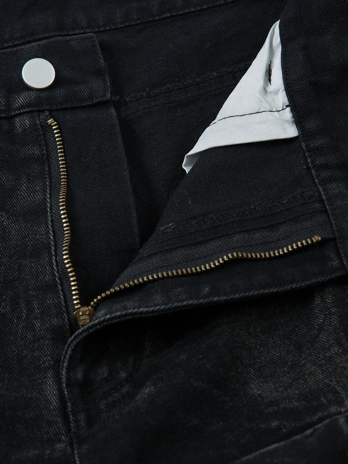 Denim Heavy Washed Distressed Pleated Baggy Jeans - 2282 - Image 9