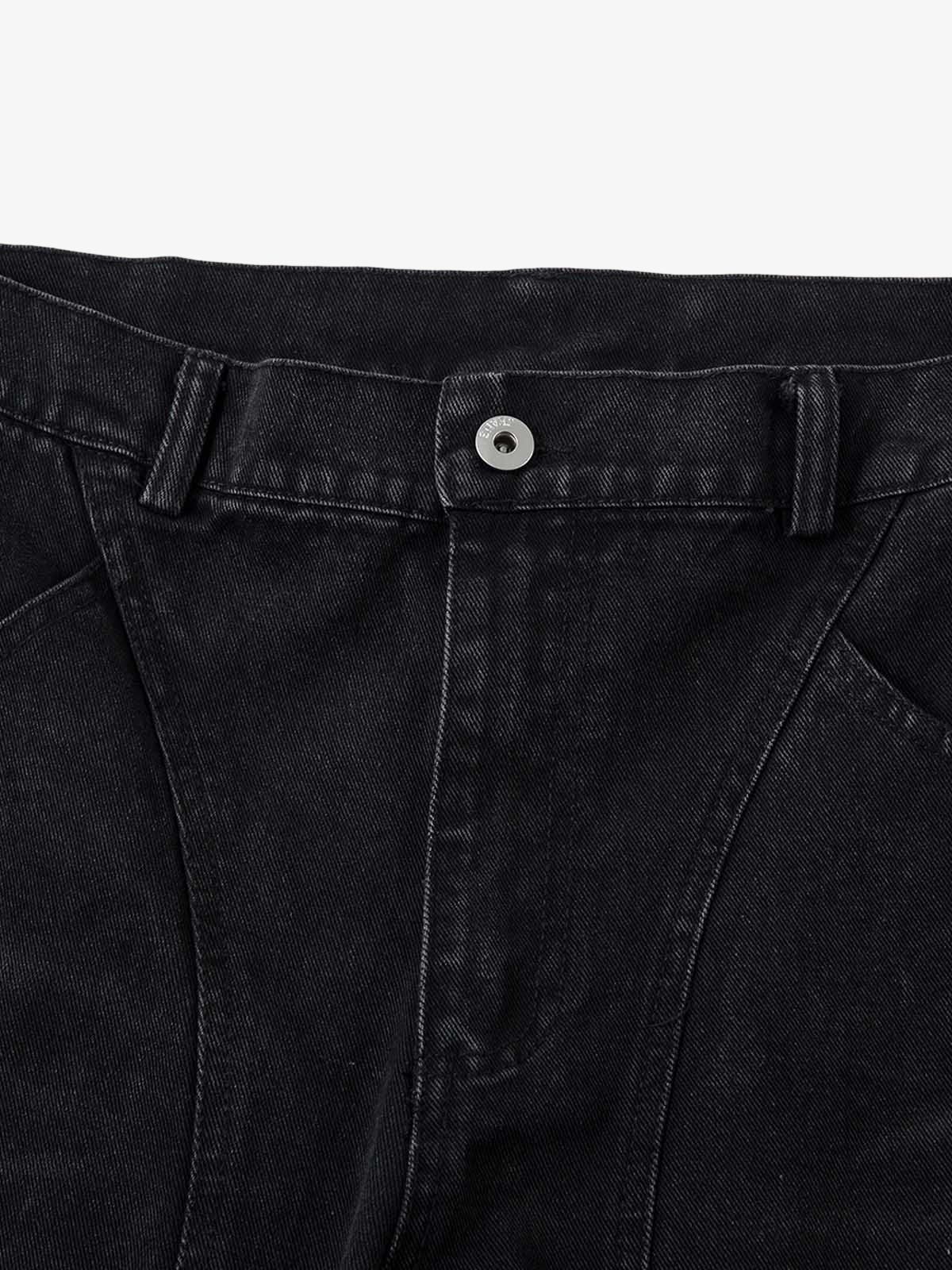 Washed Distressed Multi-Pocket Cargo Jeans - Image 5
