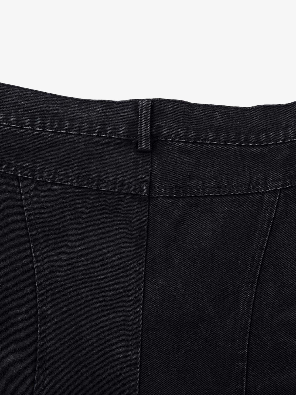 Washed Distressed Multi-Pocket Cargo Jeans - Image 6