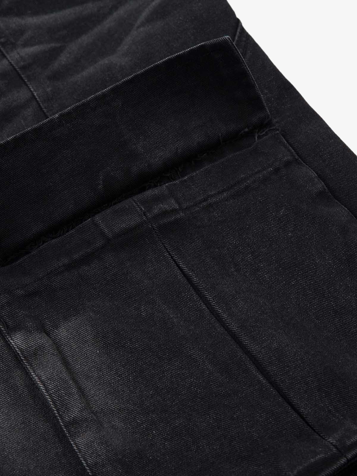 Washed Distressed Multi-Pocket Cargo Jeans - Image 8