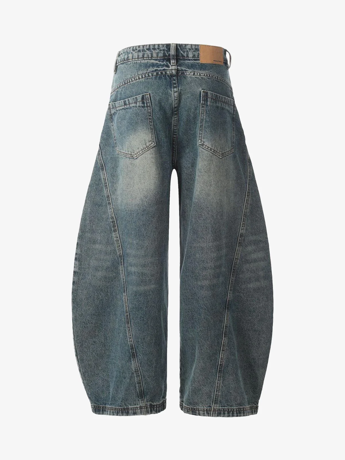 Washed Wide-Leg Balloon Jeans - 2301 - Image 6