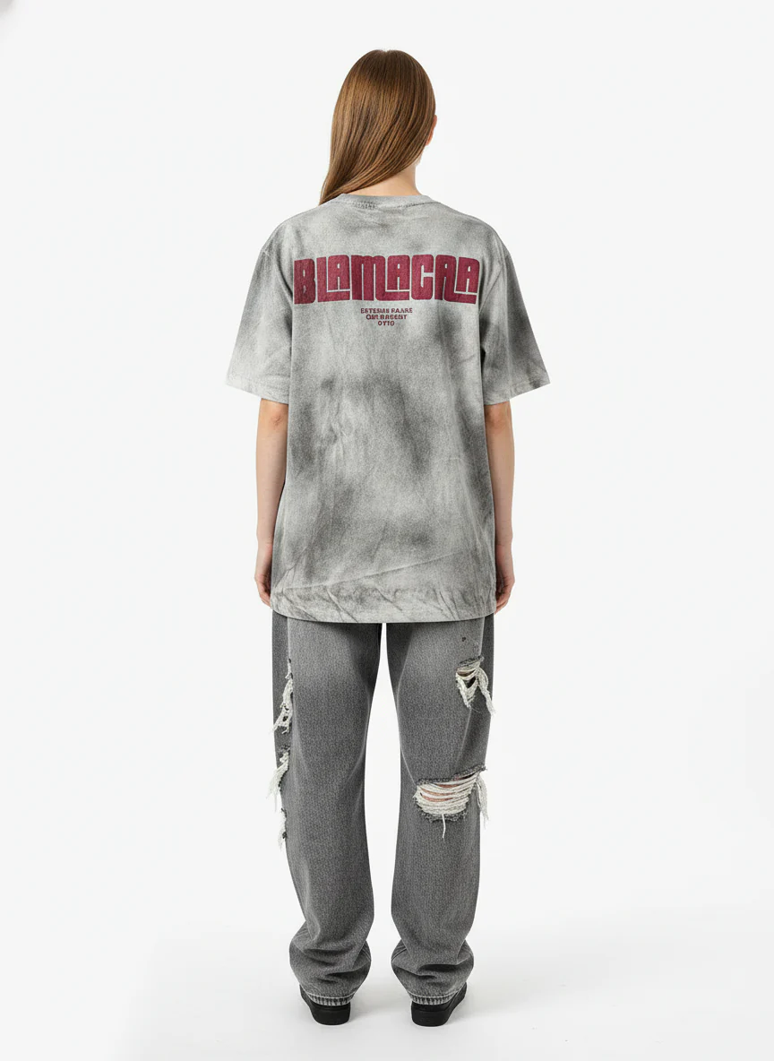 Thesupermade Washed Print 11 Street Rap T-Shirt - Image 2