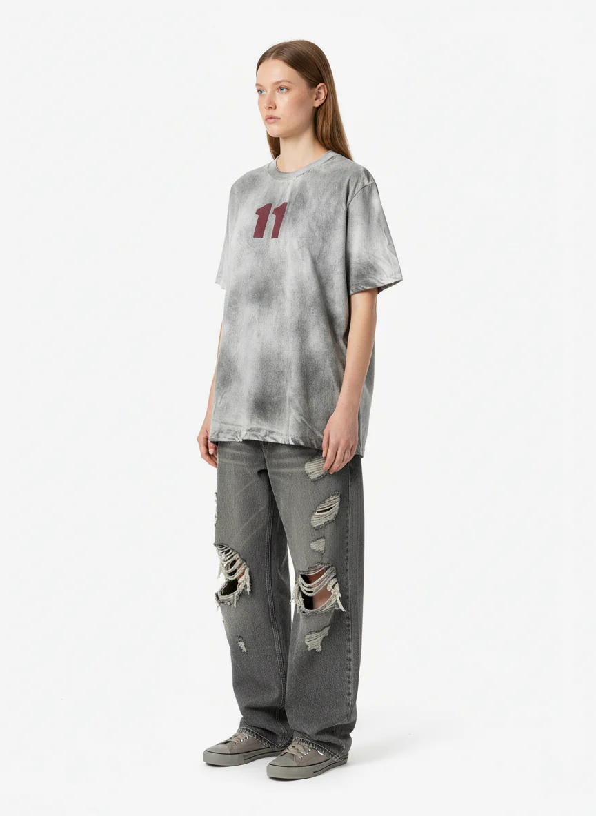 Thesupermade Washed Print 11 Street Rap T-Shirt - Image 3