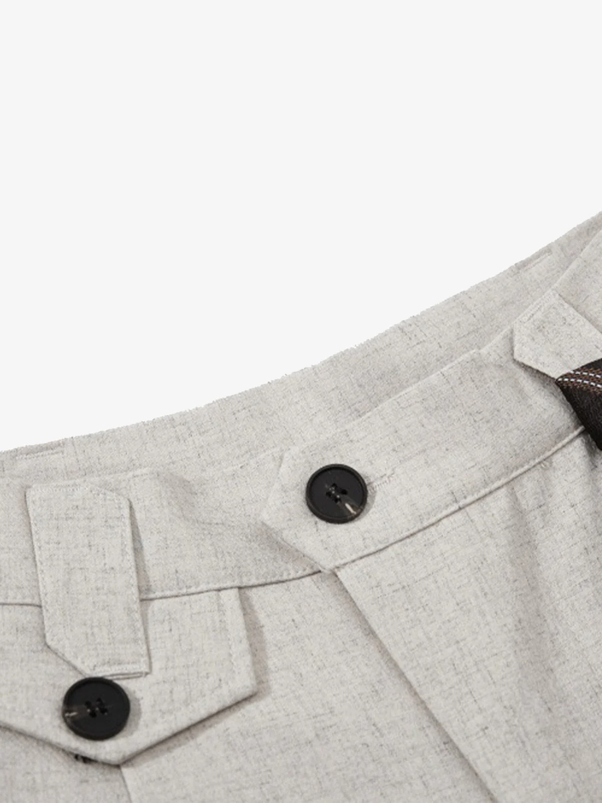 Tie Detail Relaxed Fit Draped Suit Pants - Image 9