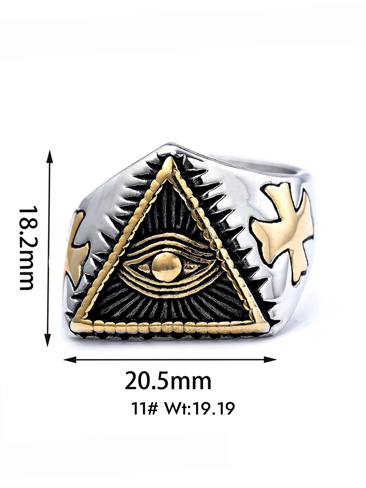 Triangle Eye Steel Ring - Image 4