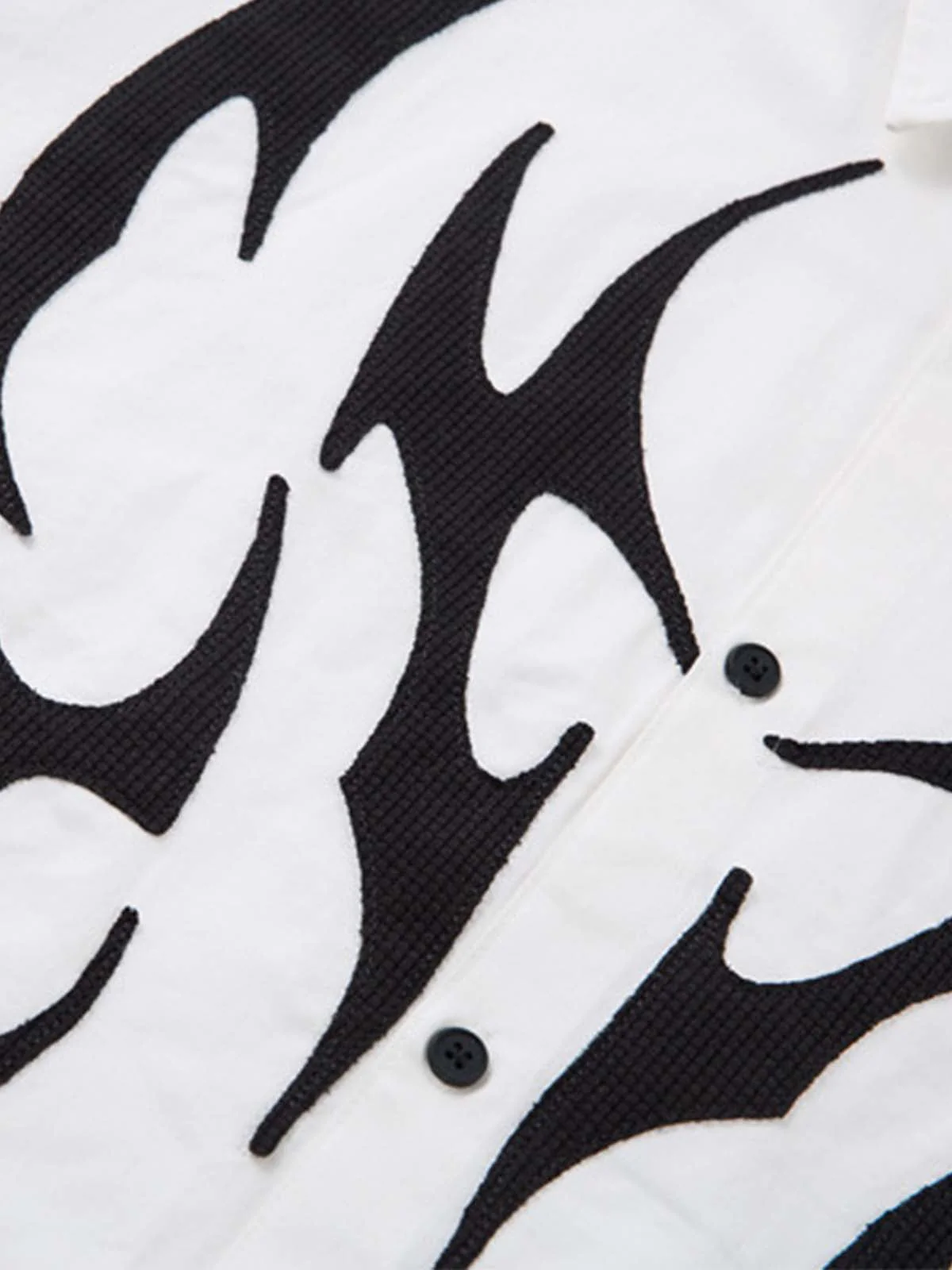 Tribal Flame Layered Cotton Linen Shirt - Image 6