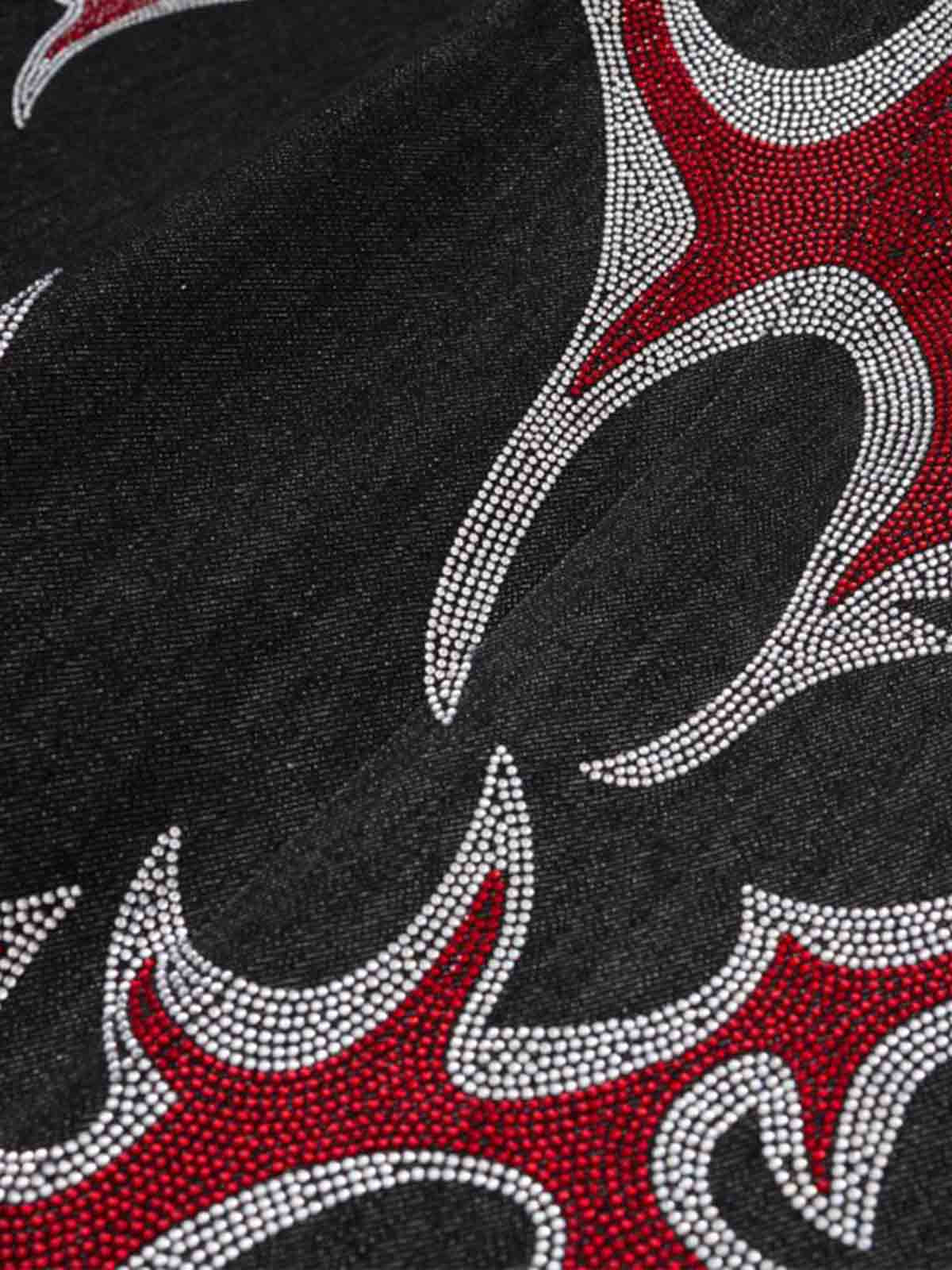 Tribal Rhinestone Graphic Wide Leg Jeans - Image 6