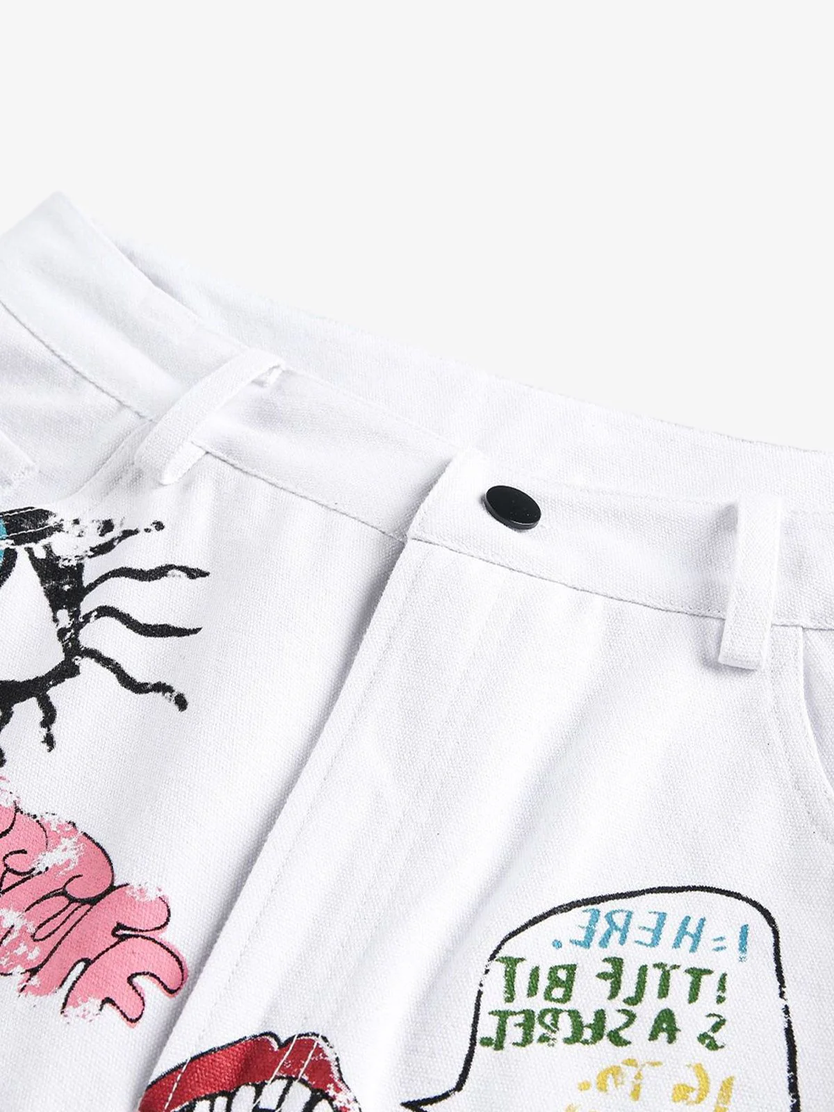Graffiti Art Denim Shorts - Image 3