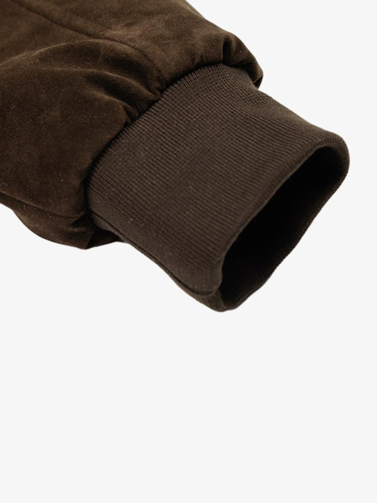 Utility Faux Shearling Collar Suede Look Zip Up Jacket - Image 14