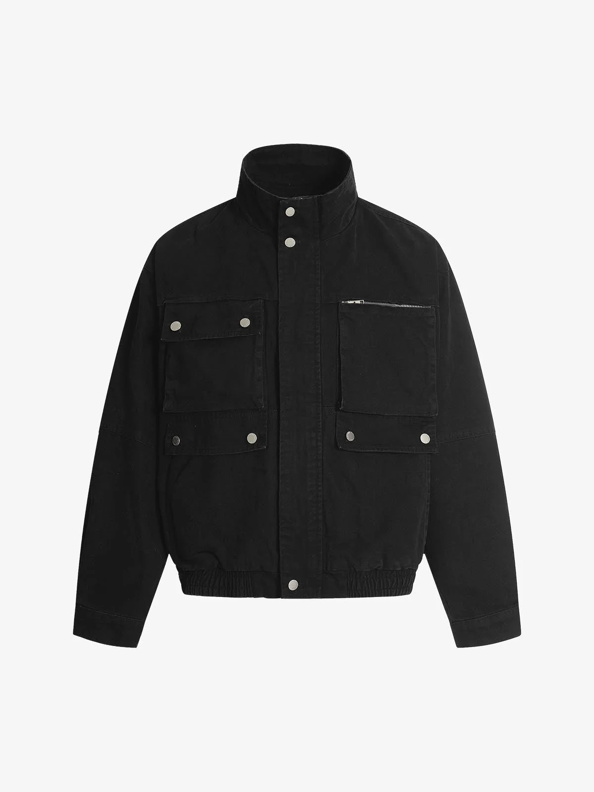 Utility Pocket Detail Snap Button Jacket - Image 2