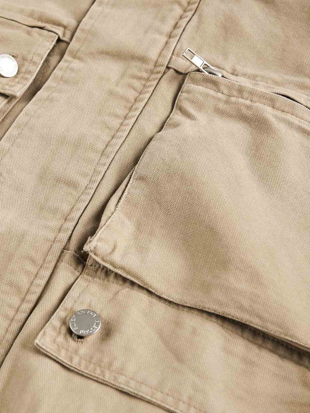 Utility Pocket Detail Snap Button Jacket - Image 5