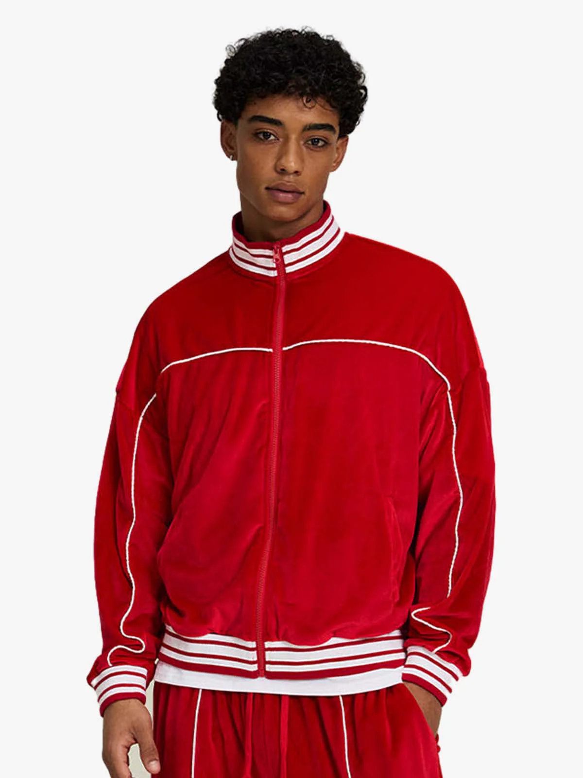 Velour Piping Panel Track Jacket - Image 5