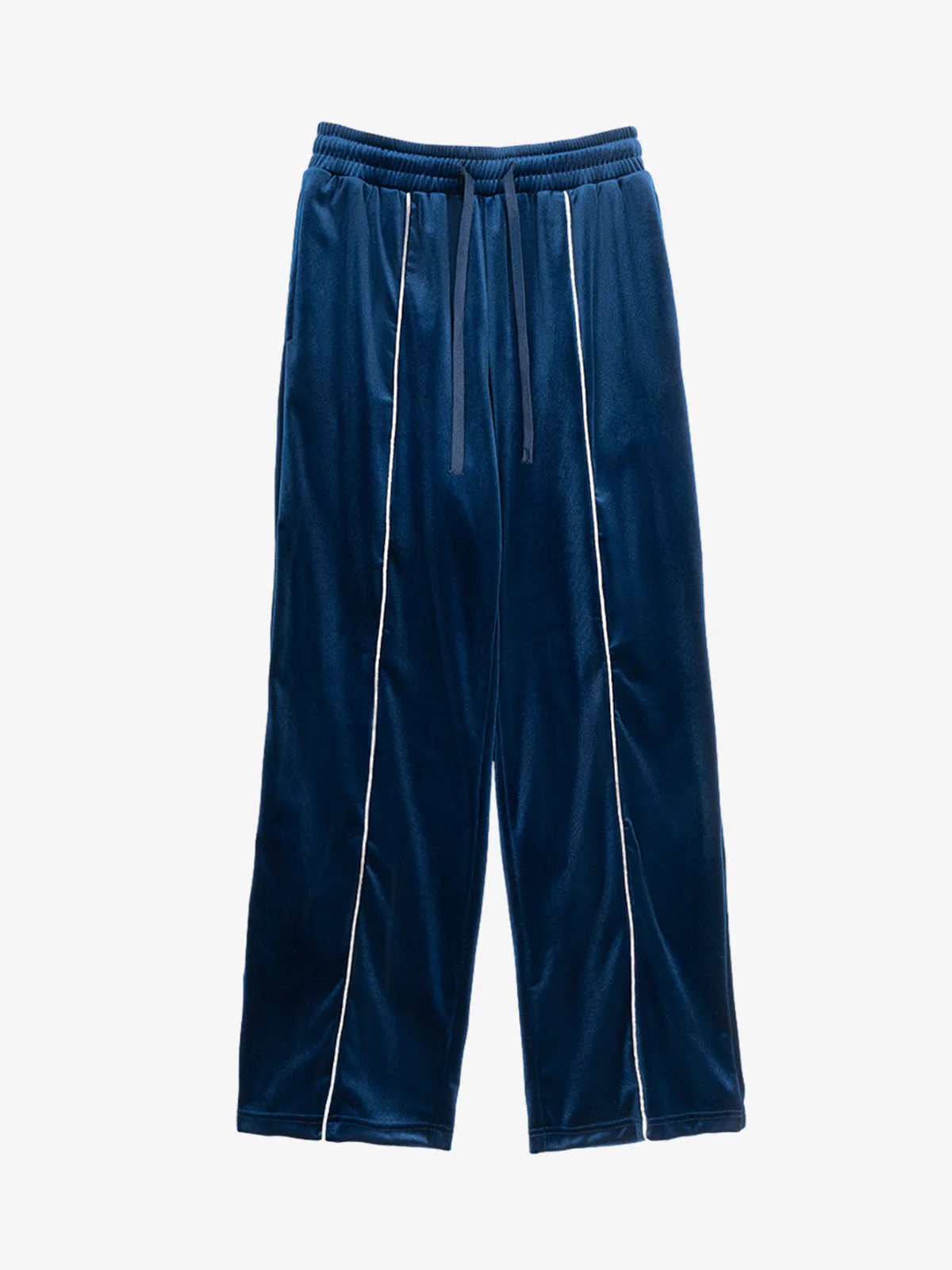 Velour Side Stripe Wide Leg Track Pants - Image 2
