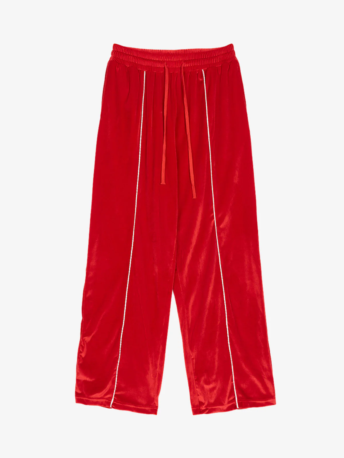 Velour Side Stripe Wide Leg Track Pants - Image 3