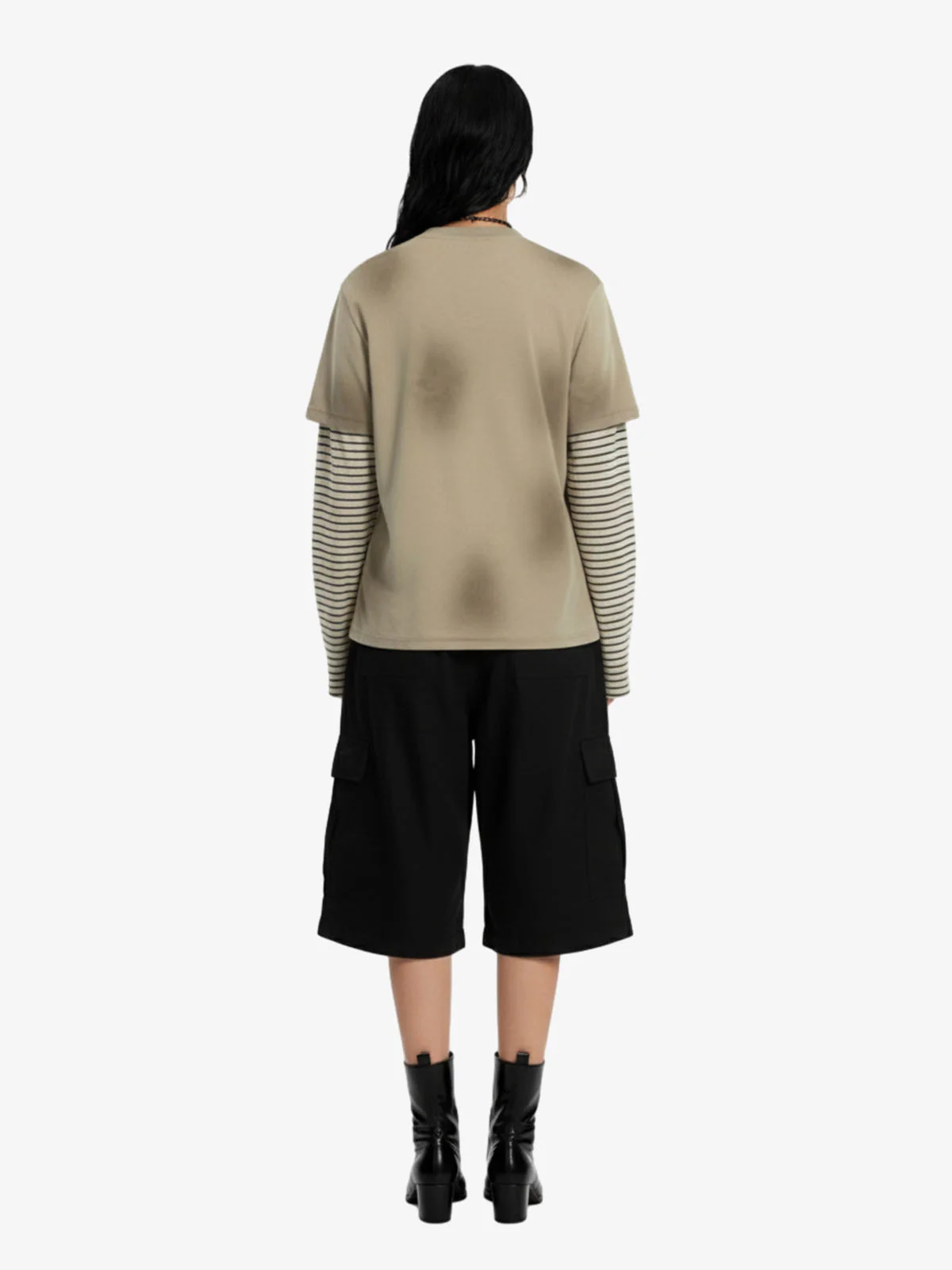 Vintage Band Portrait Graphic Layered Henley T-Shirt - Image 5