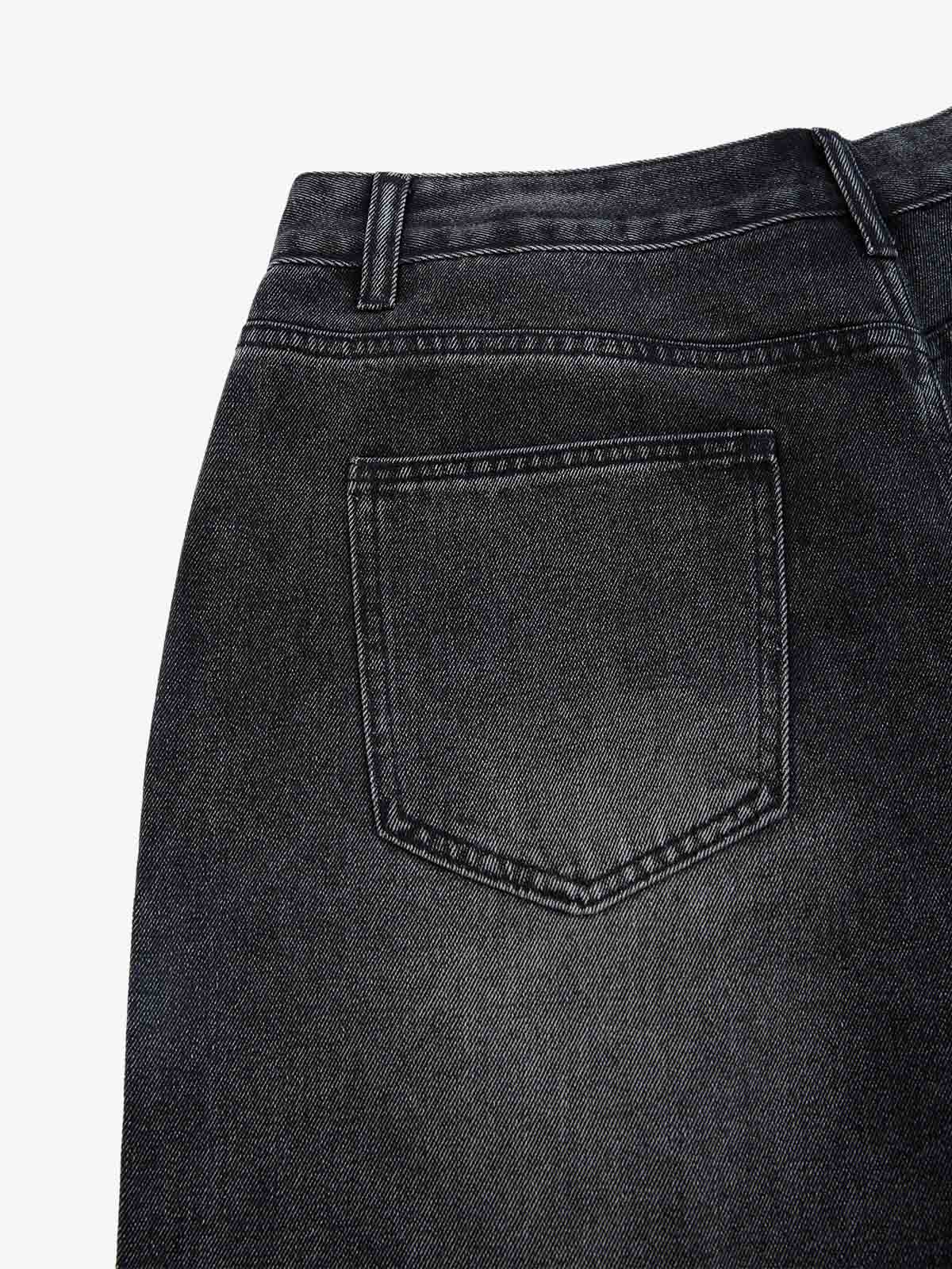 Vintage Barbed Wire Embroidery Distressed Washed Denim Jorts - Image 10