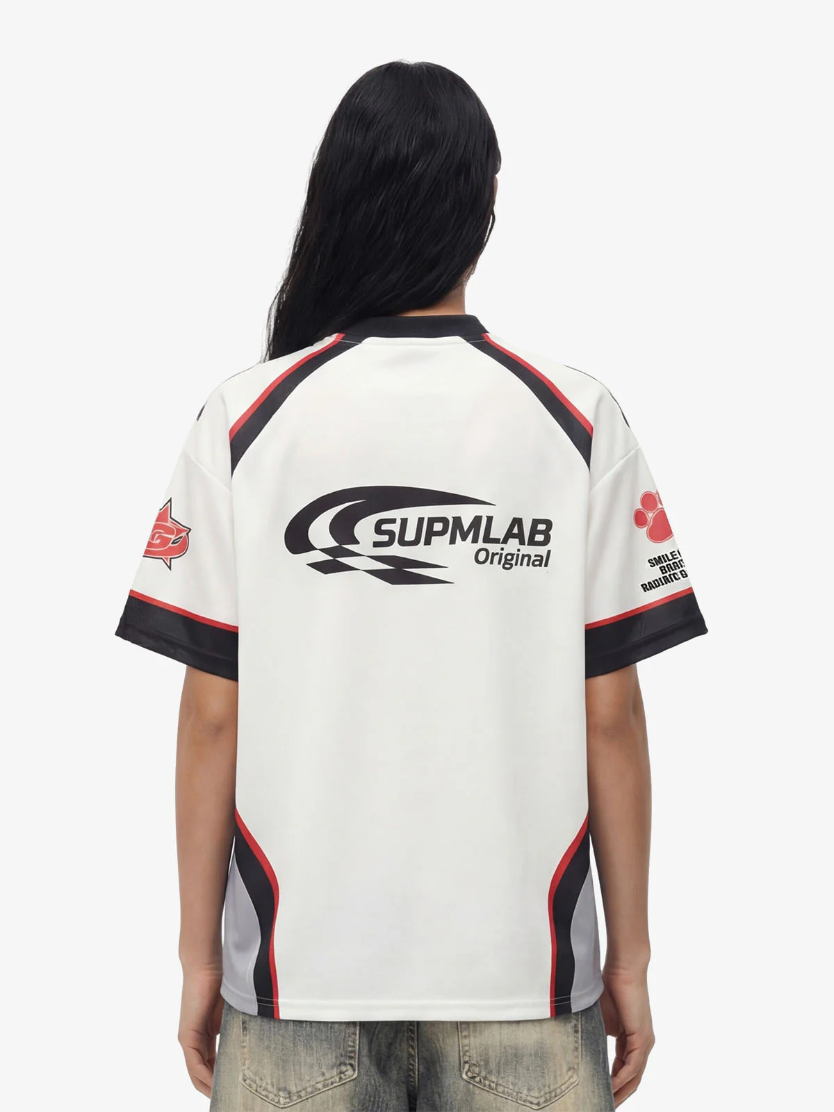 Vintage Big Cat Graphic Racing Jersey T-Shirt - Image 3