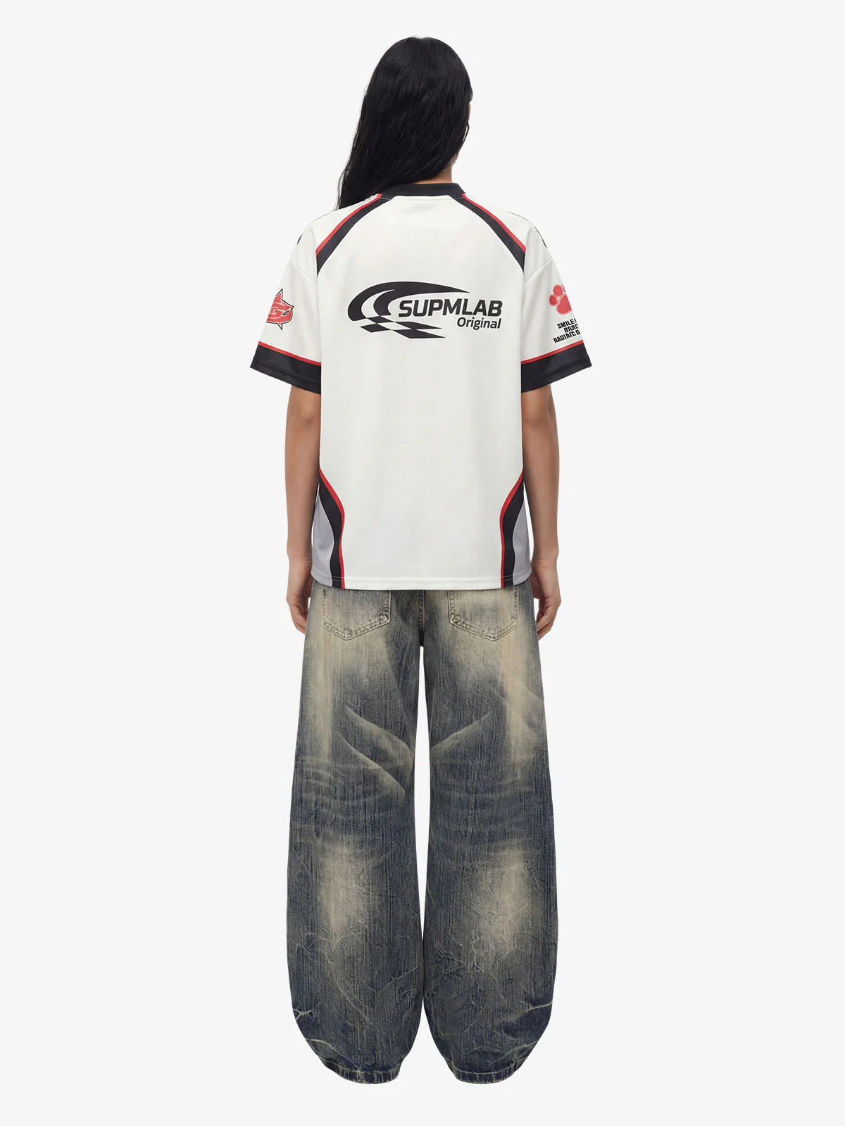 Vintage Big Cat Graphic Racing Jersey T-Shirt - Image 5