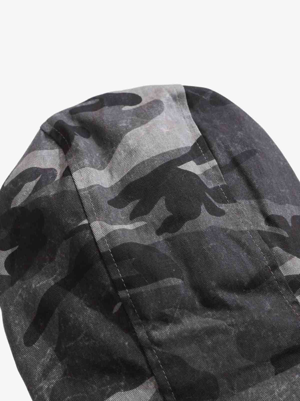 Vintage Camo Faux Fur Hood Padded Bomber Jacket - Image 12